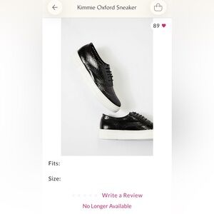 Kimmie Oxford Sneaker By Shellys London Size 40